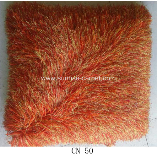 Polyester Shaggy Cushion With Design